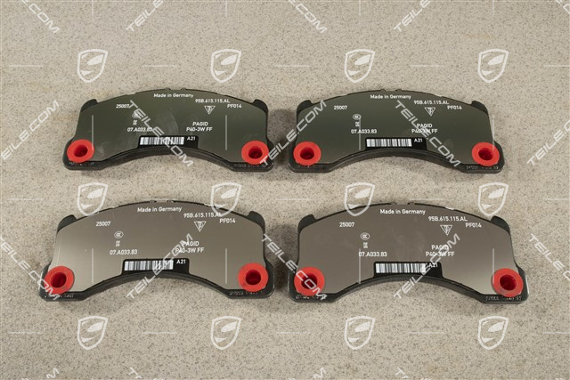 Brake pads, front axle, PCCB
