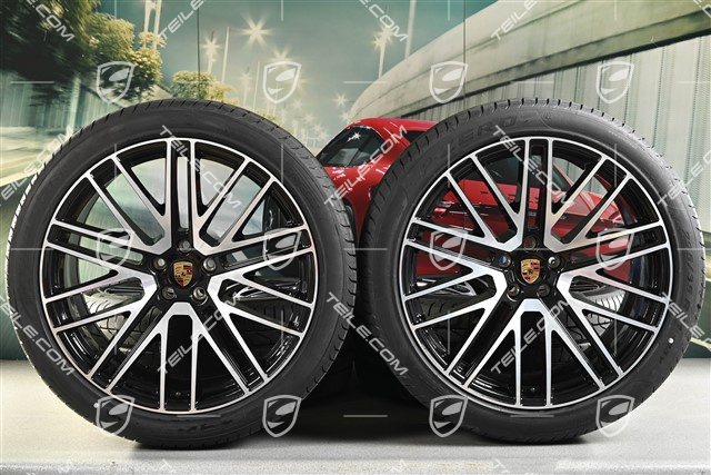 21" Turbo Design summer wheel set, wheel rims 9,5J x 21 ET27 + 10J x 21 ET19 + Pirelli summer tyres 265/40 R21 + 295/35 R21, with TPM