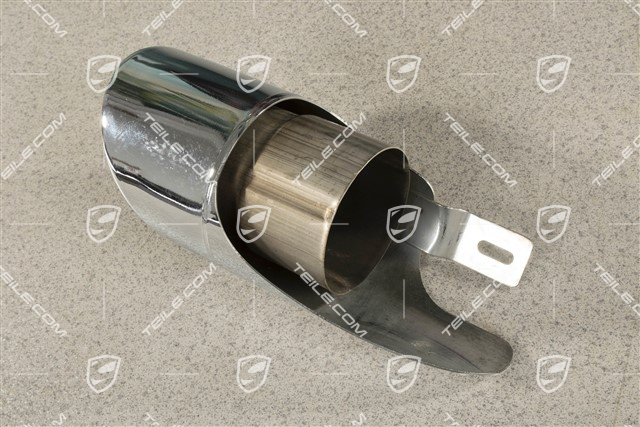 Tail pipe, sport exhaust, polished, outer, R