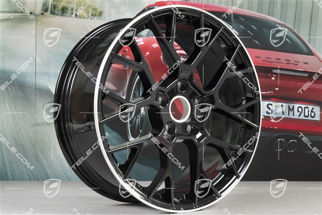 20+21-inch wheel rim set RS Spyder, rims: front 8,5J x 20 ET53 + rear 11,J x 21 ET67, black high gloss