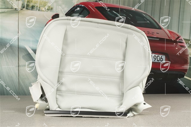 Sportsitz, Sitzbezug / Bezug, Sitzkissen, Leder, Kieselgrau, L