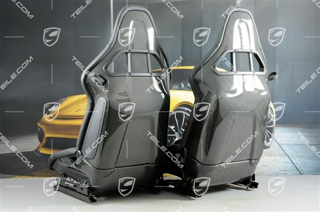 Sportschalensitze, klappbar, Heizung, Leder, Schwarz, NEUWERTIG, L+R