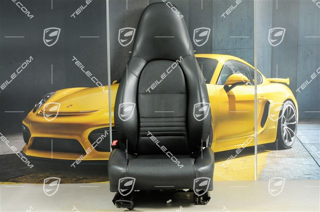 Seat, manual adjustable, heating, leather/Leatherette, Black, damage, R