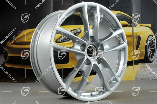 19" Felge Boxster S III, 8J x 19 ET57, Rhodiumsilbermetallic