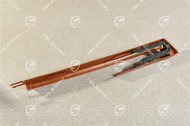 Front seat rail cover, front, Drivers Side, Chestnut brown, R