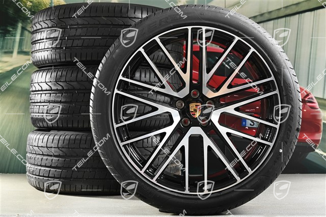21" Turbo Design summer wheel set, wheel rims 9,5J x 21 ET27 + 10J x 21 ET19 + Pirelli summer tyres 265/40 R21 + 295/35 R21, with TPM