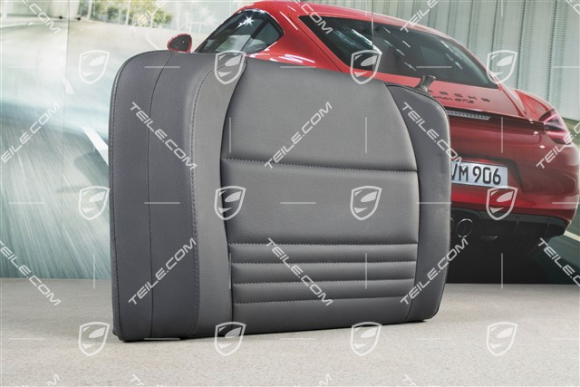 Back seat backrest, Rear, Leatherette, Metropole blue, Coupe, L