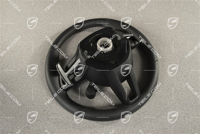 PDK, Multifunktionslenkrad, Leder, Schwarz / Sport Chrono Paket Plus