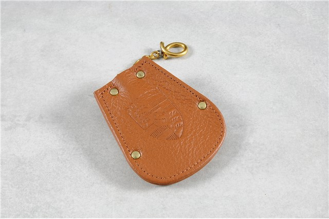 Key case, REUTTER logo + Porsche crest, leather