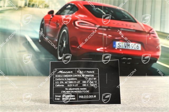 Notice sticker Macan