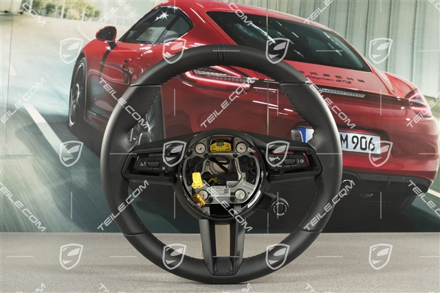 PDK, Multifunktionslenkrad, Leder, Schwarz / Sport Chrono Paket Plus