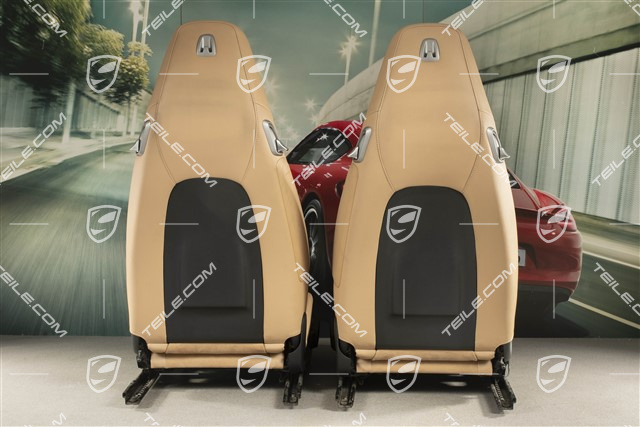 Seats, manual/electric adjustable, heating, Leatherette/Alcantara, luxor beige, L+R