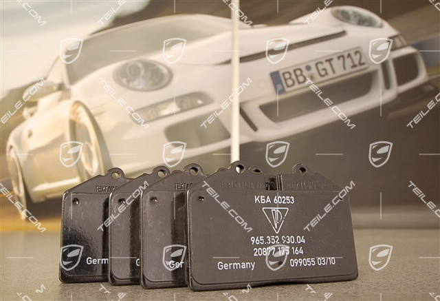Bremsbelag, C2 / C4 / Turbo / Carrera RS, L+R