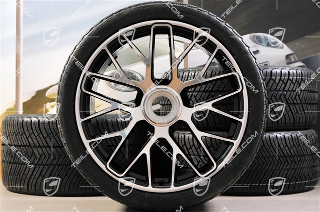 20" Turbo S central locking winter wheel set for Turbo S, wheels 8,5J x 20 ET51 + 11J x 20 ET59 + Michelin Pilot Alpin PA4 winter tyres 245/35 R20+295/30 R20, TPMS