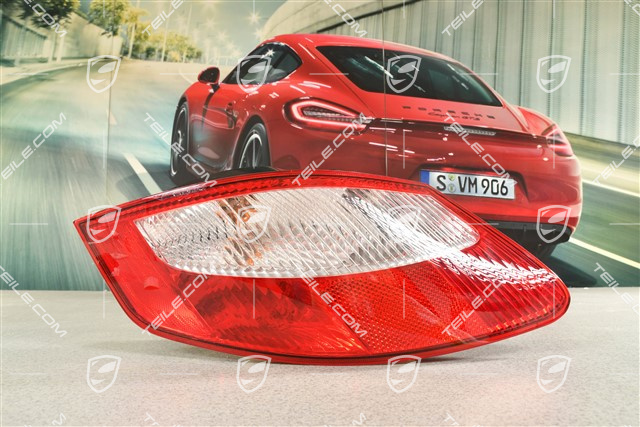 Rear light housing (without bulb socket), red/white, L