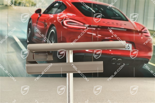 Front seat rail cover, Platinum Grey, R