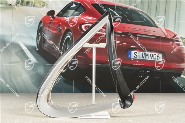 Moulding, Side window, Rear, Aluminium, R