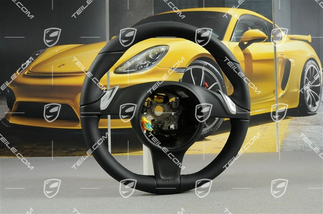 Basic steering wheel, smooth leather, PDK, black Basic steering wheel, smooth leather, PDK, black