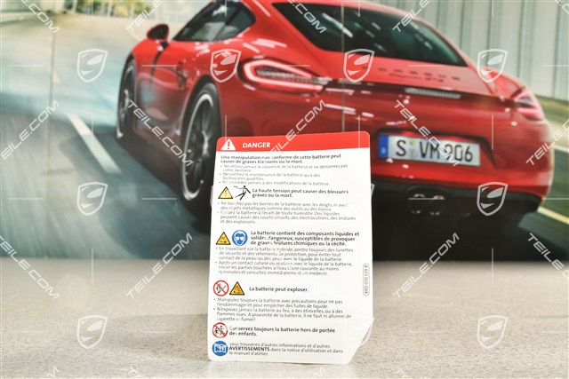 Warning sign / sticker / notice, French