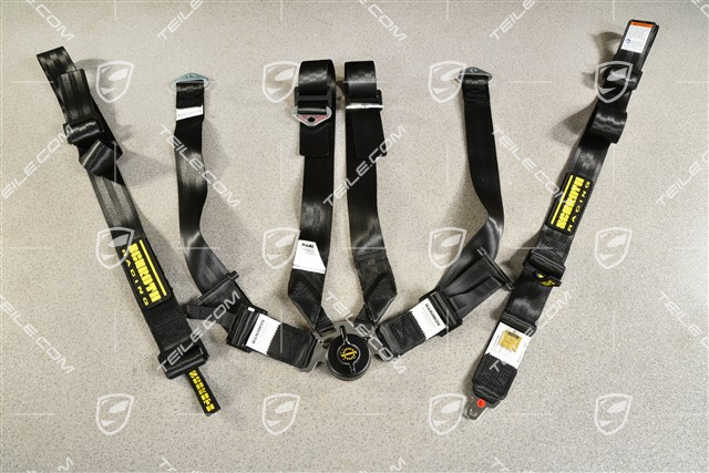 SCHROTH Racing Sicherheitsgurt, Profi 2x2, pull-down, 6-Punkt, schwarz, L=R