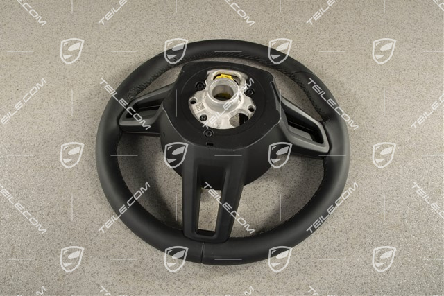 Multifunktionslenkrad, Leder, Schwarz/Schwarz