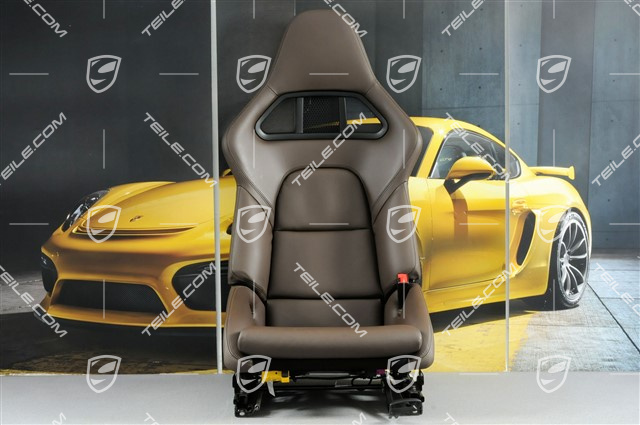 Bucket seat, collapsible, heating, leather, brown Saddle Tan, R
