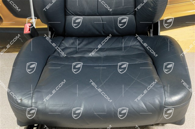 Sitz, manual einstellbar, Heizung, Leder, Metropolblau, Raffleder, L
