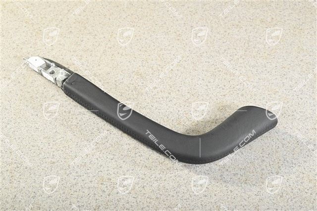 Grab handle centre console, smooth leather Black, R
