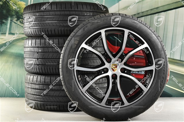 21-inch Cayenne Coupe Exclusive Design summer wheel set, rims 9,5J x 21 ET46 + 11,0J x 21 ET49 + NEW Pirelli P Zero summer tyres 285/45 R21 + 315/40 R21, with TPMS