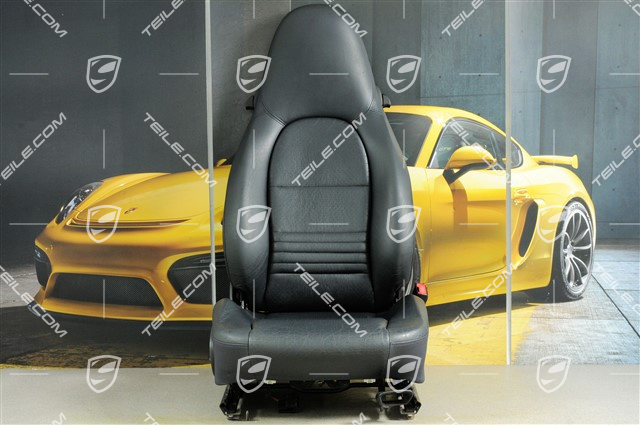 Seat, manual adjustable, leather/leatherette, Metropole blue, damage, R