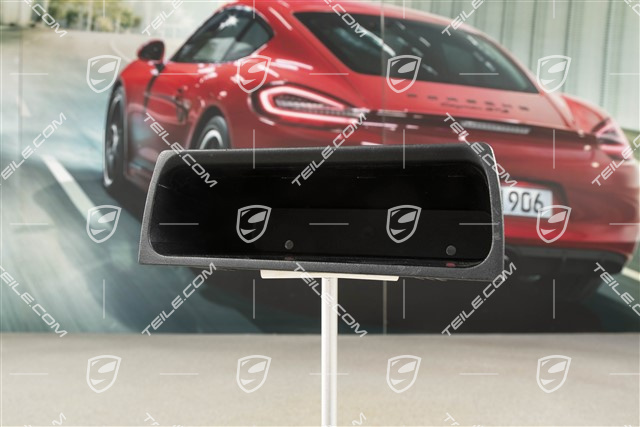 Centre console shelf, satin black, without rubber insert