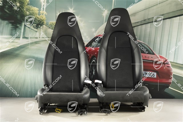 Seats, manual/electric adjustable, Leatherette/Alcantara, black, L+R