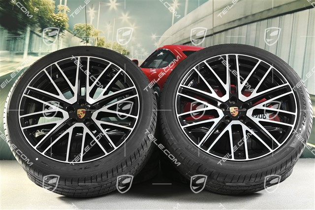 21" Turbo Design summer wheel set, wheel rims 9,5J x 21 ET27 + 10J x 21 ET19 + Pirelli summer tyres 265/40 R21 + 295/35 R21, with TPM