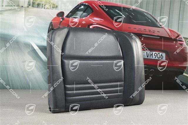 Back seat backrest, Rear, Leatherette, Metropole blue, Coupe, R