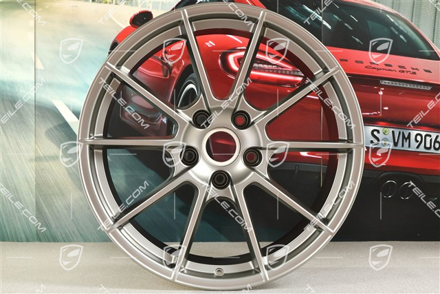 20" Felga, Boxster Spyder, 10,5J x 20 ET47, Platinum satynowy półmat