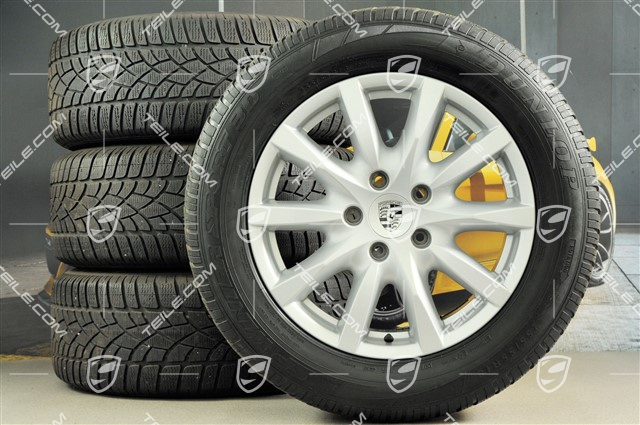 18-inch Cayenne winter wheel set, wheels 8J x 18 ET53 + Dunlop SP Winter Sport 3D tyres 255/55 R18, without TPMS