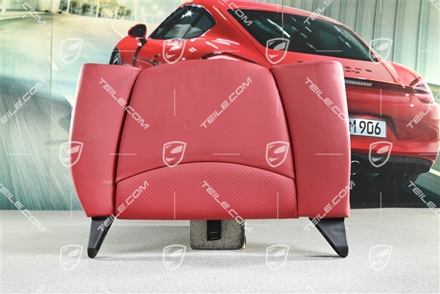 Back seat backrest, Rear, Leather, Boxster red, Coupe/ Targa, R