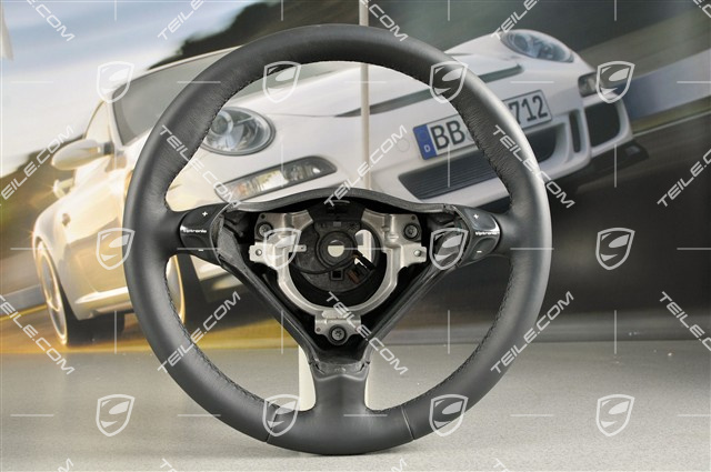 Lenkrad, 3-Speichen, Tiptronic, schwarzes Leder Lenkrad, 3-Speichen, Tiptronic, schwarzes Leder