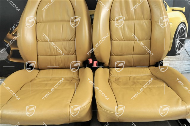 Sitze, manual einstellbar, Leder, Savannabeige, Raffleder, Satz (L+R)
