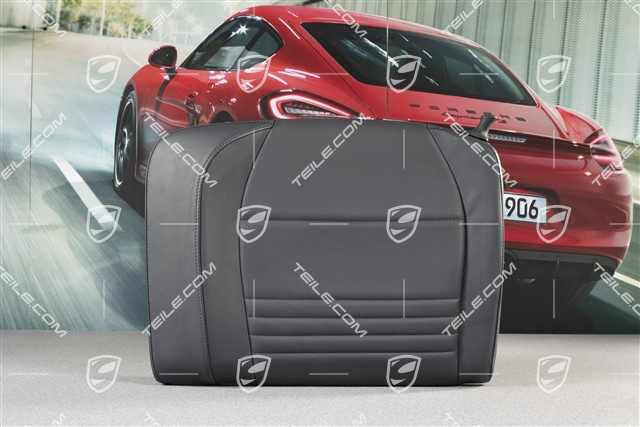Back seat backrest, leather, metropole blue, Coupe, L