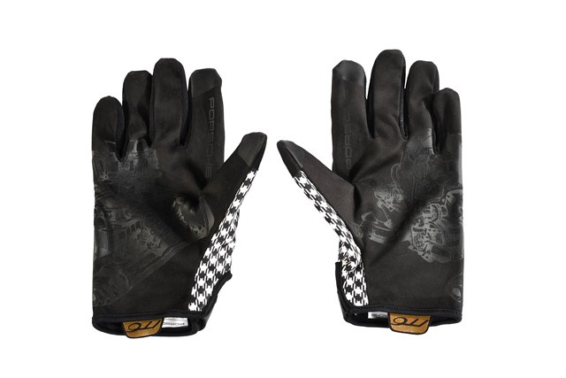 Porsche Classic Assembly gloves, Pepita / houndstooth, black, size 7