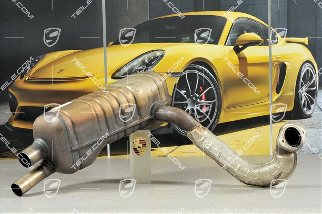Main exhaust muffler, R Main exhaust muffler, R