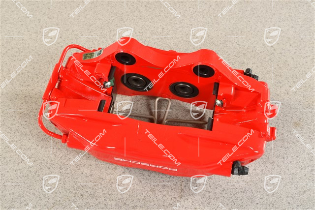 Festsattel ohne Belag, Turbo / Carrera4S / Carrera2S, rot, R