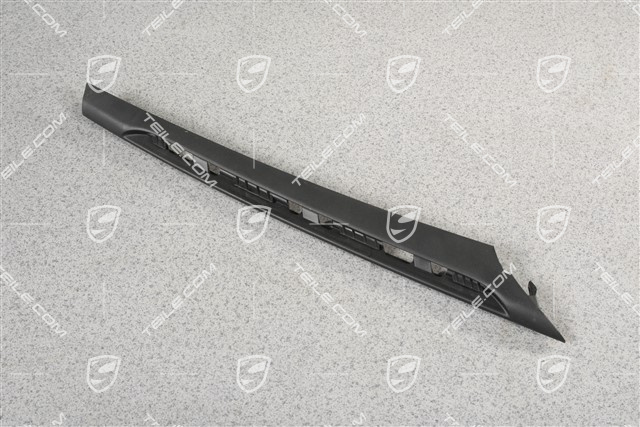 Centre disc / trim for front bumper retaining frame, Black matte, R