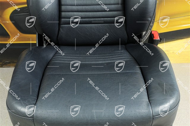 Sitz, manual einstellbar, heizung, Leder, Metropolblau, beschädigt, R
