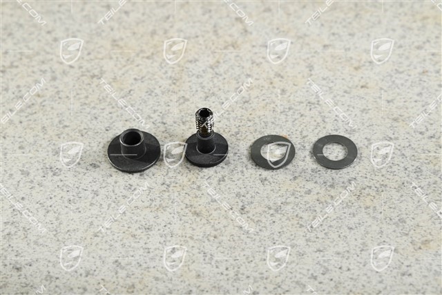 GT2/GT3 RS, Repair set for rear spoiler Hinge, R GT2/GT3 RS, Repair set for rear spoiler Hinge, R