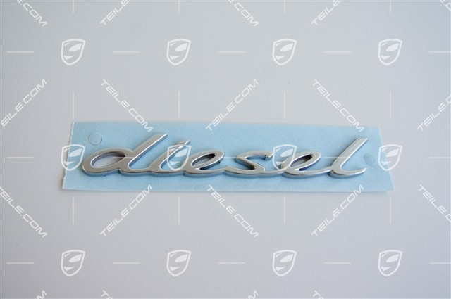 Logo "Diesel", White Silver Chrom, lateral, L Logo "Diesel", White Silver Chrom, lateral, L