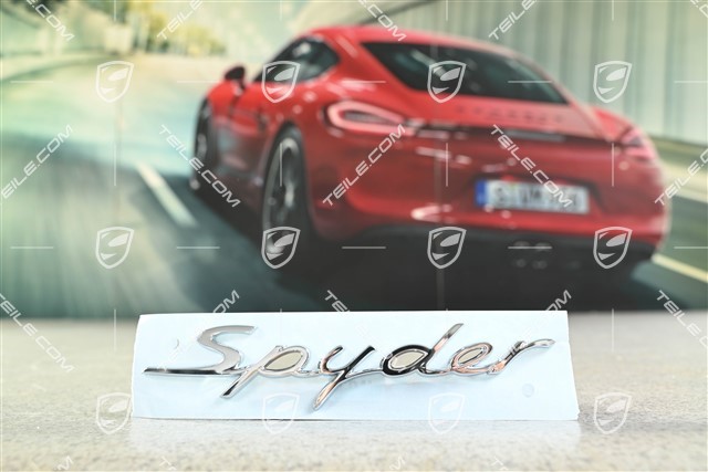 Spyder, Badge / Emblem, Chrome, lateral, R