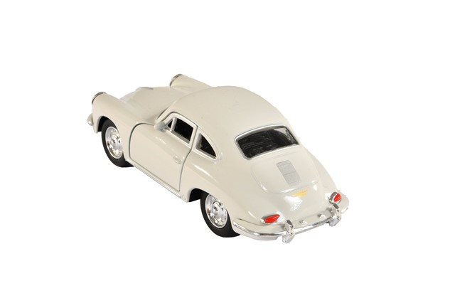 Car/toy pull back Porsche 356 B Coupe, Welly, scale 1:38, white