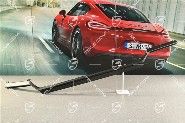 Rear bumper cover trim, lower,  black matte